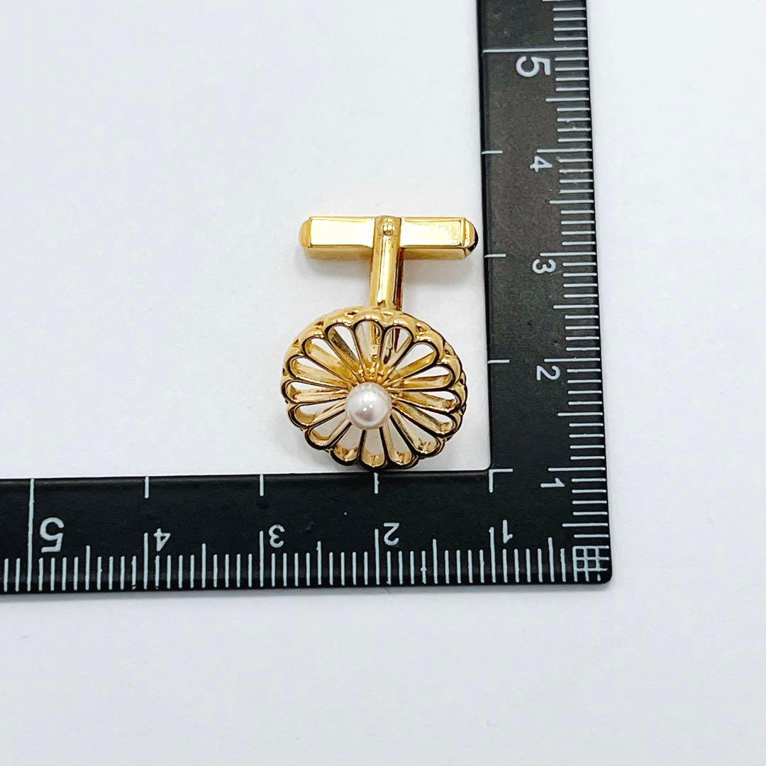 極美品✨MIKIMOTO ミキモト パール　カフス　菊紋　皇室御用達ブランド