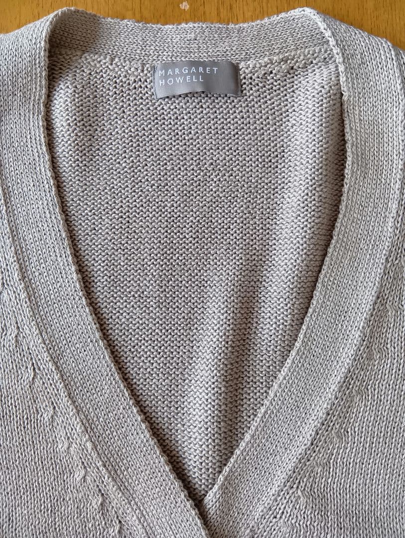 極美品 MARGARET HOWELL グレー 長袖カーディガン