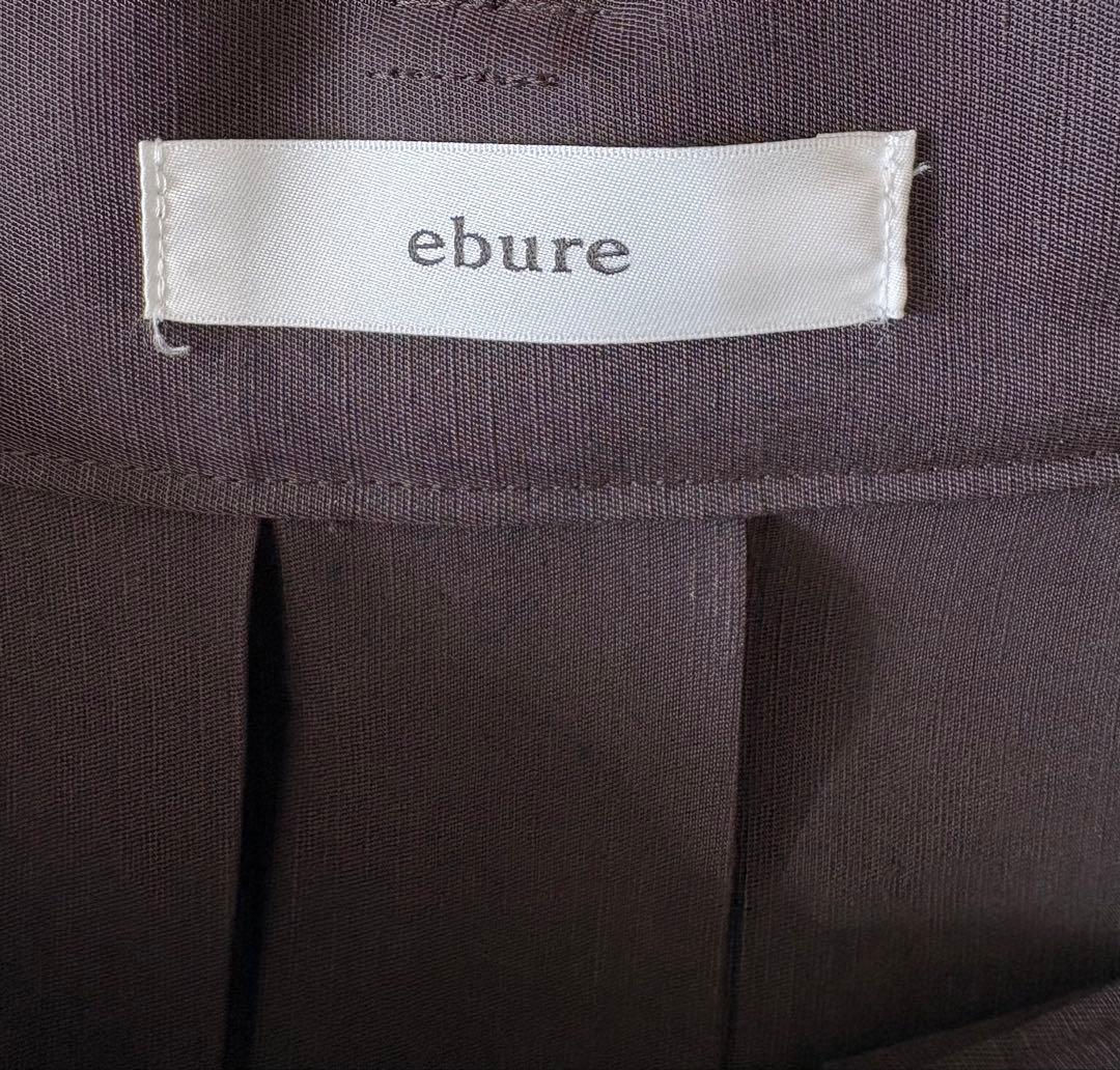 【24SS/67,100円】ebureプリーツスカート ダークブラウン36