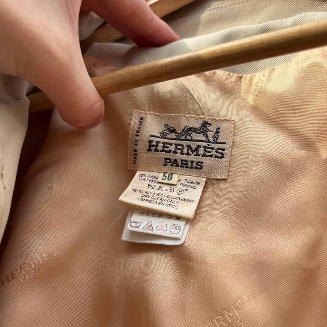 【レア】 HERMES エルメス ブルゾン コート ジャケット レザー