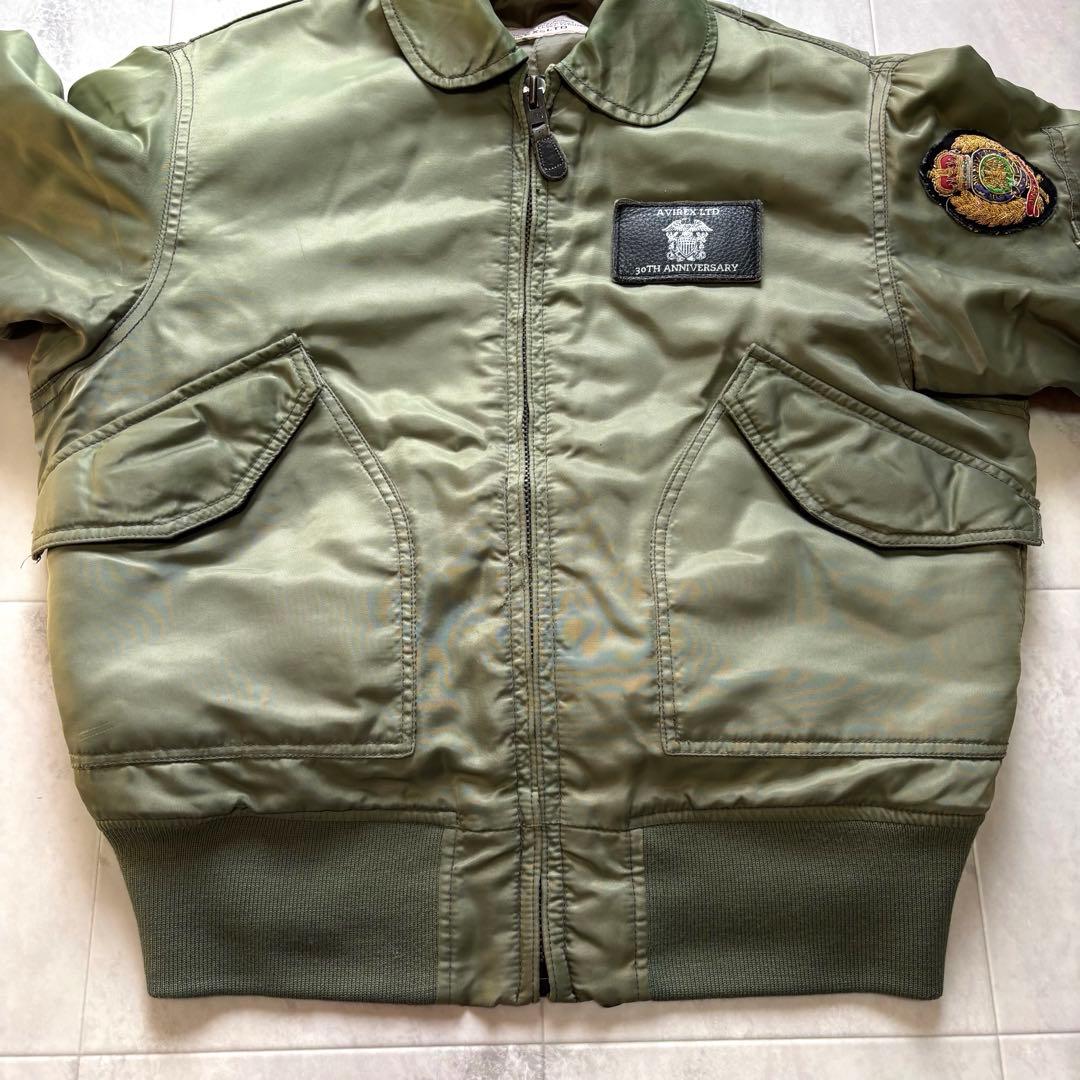 【名品図鑑】アヴィレックス CWU-45P フライトジャケット 短丈 セージ S