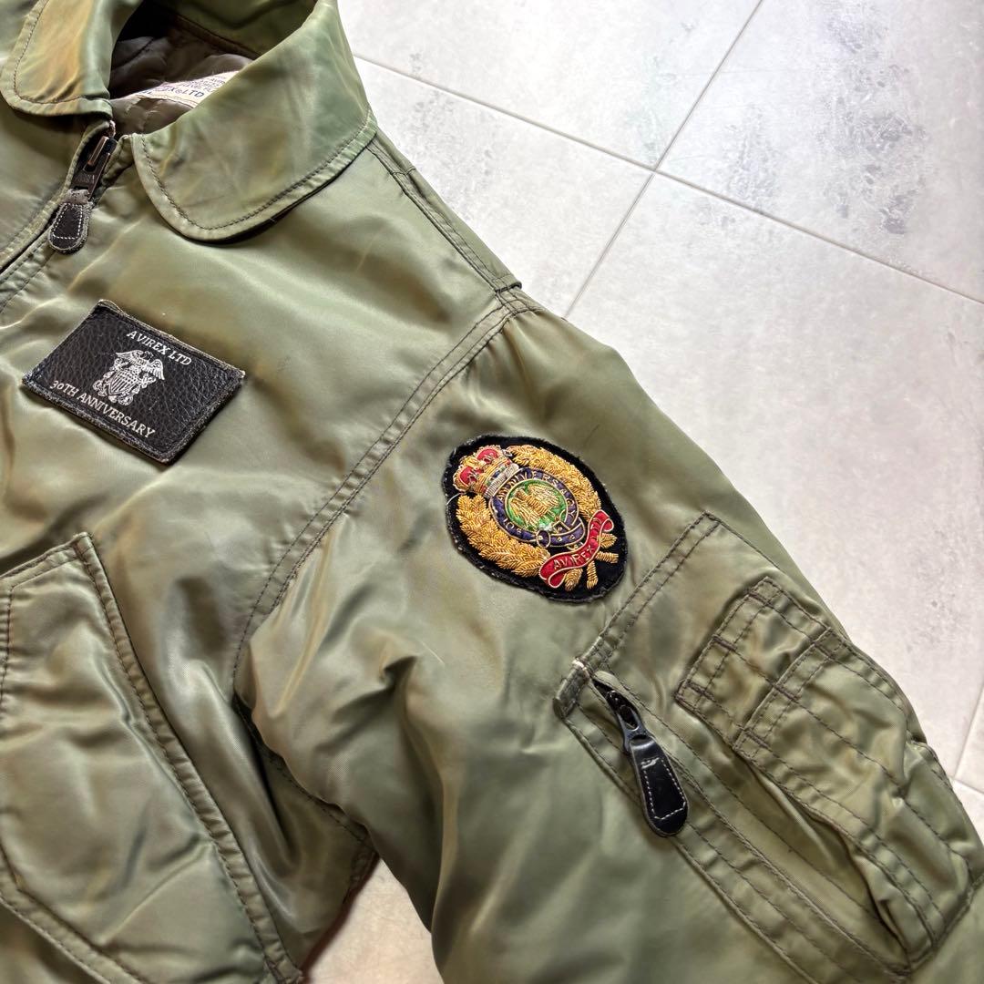 【名品図鑑】アヴィレックス CWU-45P フライトジャケット 短丈 セージ S