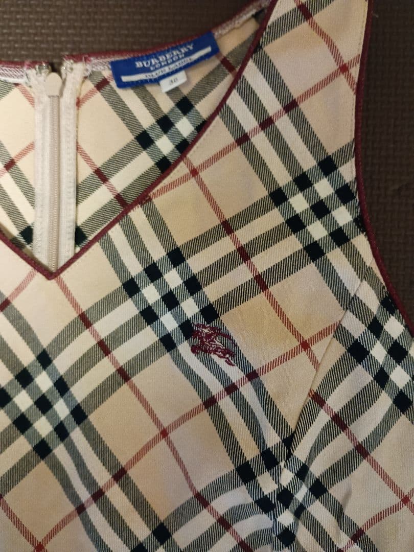 Burberry チェック柄 ノースリーブ ワンピース