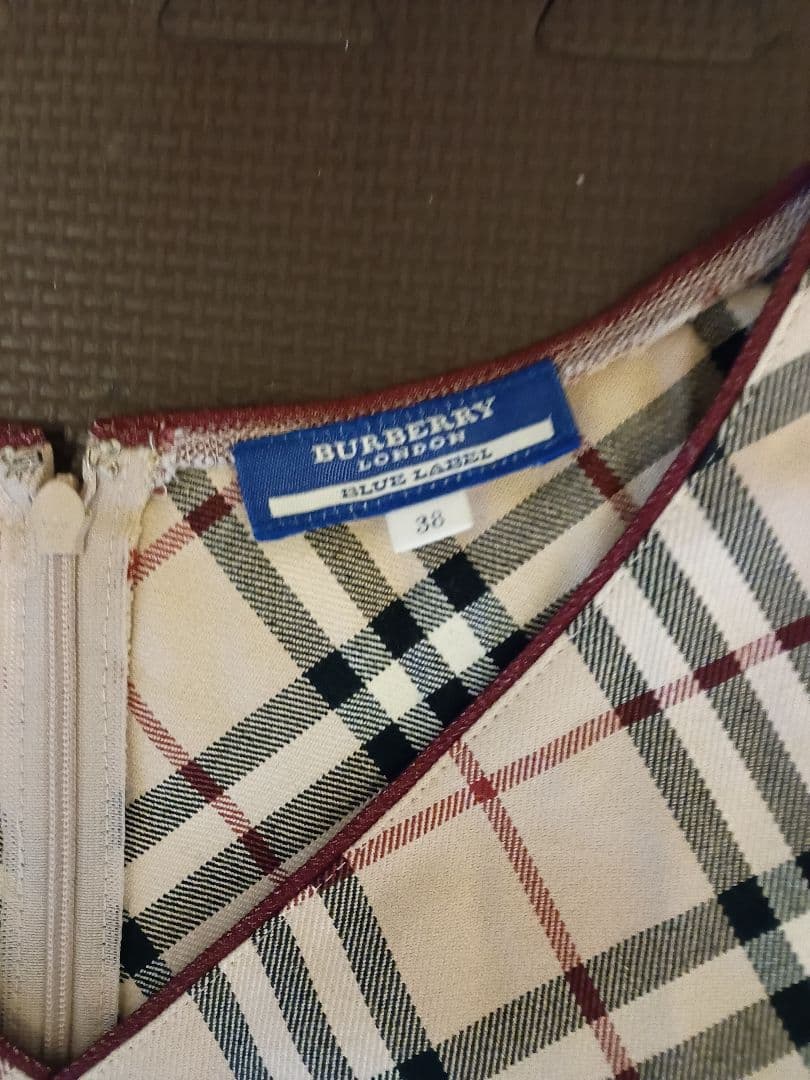 Burberry チェック柄 ノースリーブ ワンピース