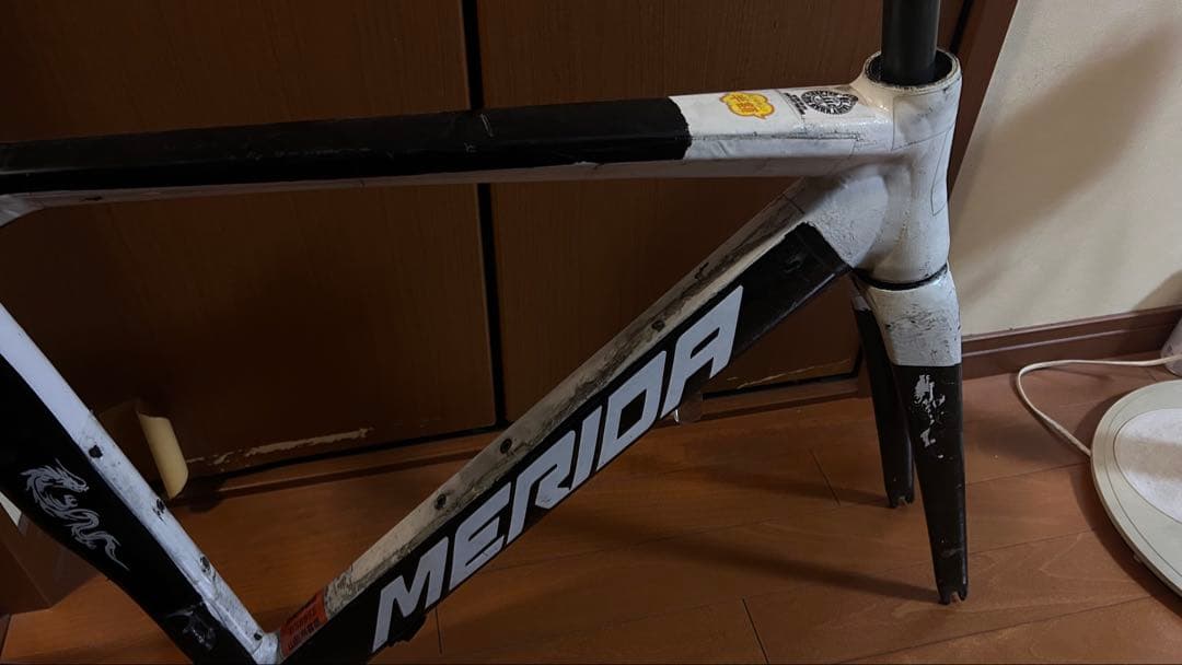 MERIDA ロードバイクフレーム ブラック/ホワイト