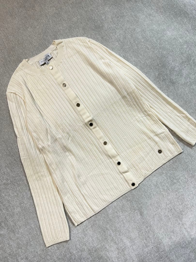 マッキントッシュロンドン⭐︎ リブニットカーディガン　ホワイト　M
