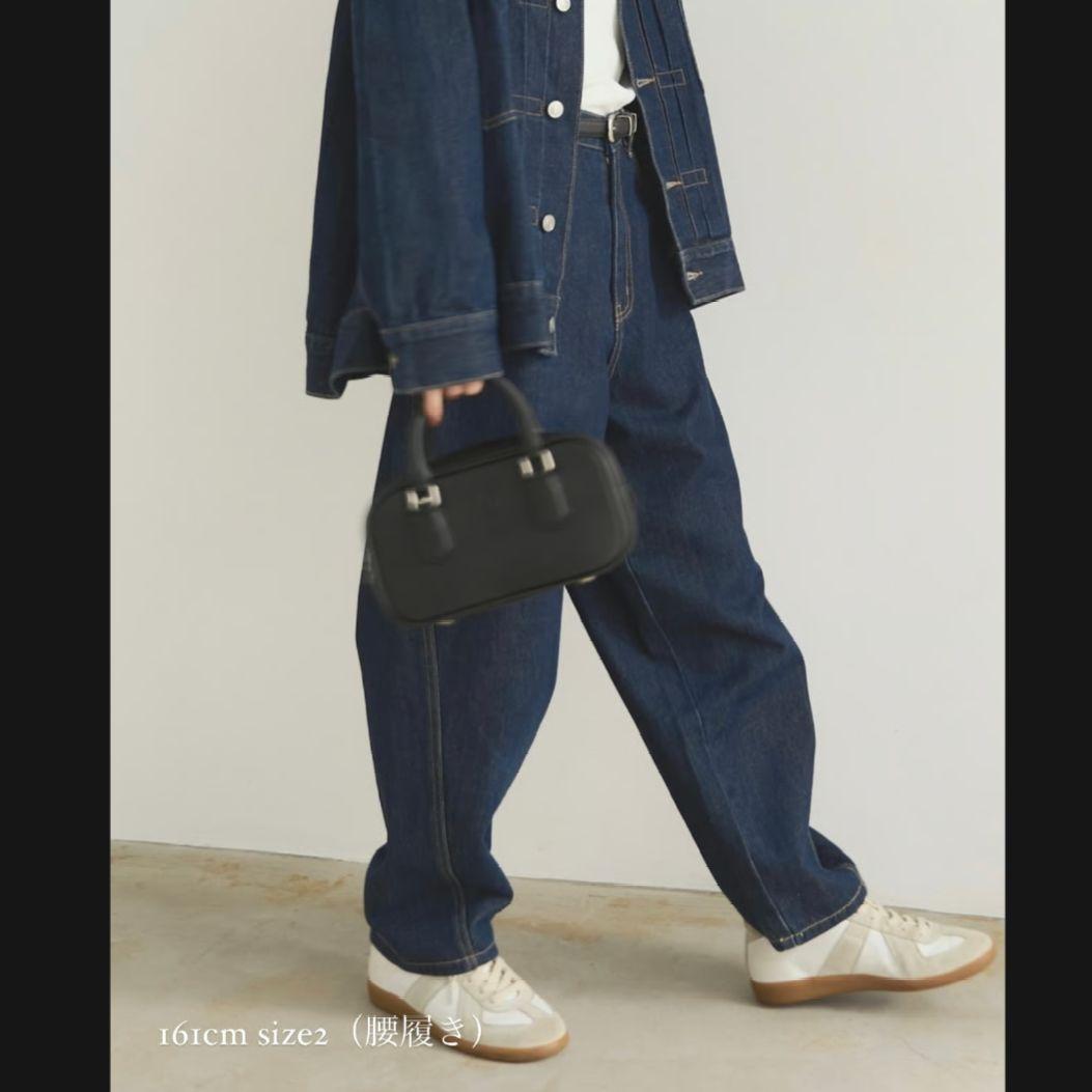カーブデニムパンツ ネイビー size2 Mサイズ