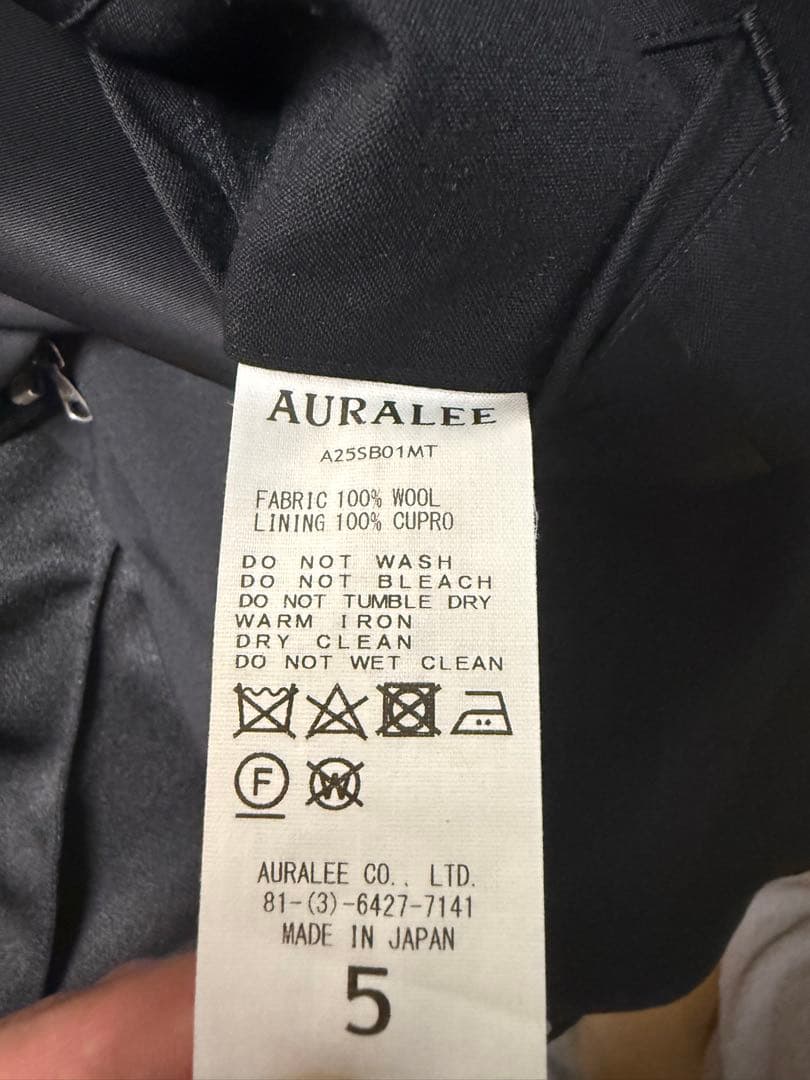 ジャケット・アウター AURALEE 25SS TROPICAL WOOL ZIP BLOUSON