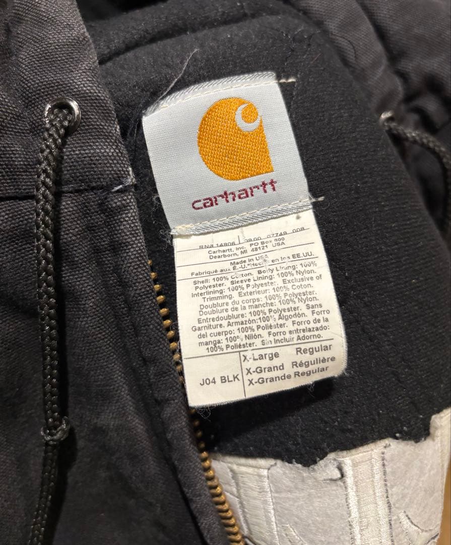 00's usa製 carhartt active jacket black