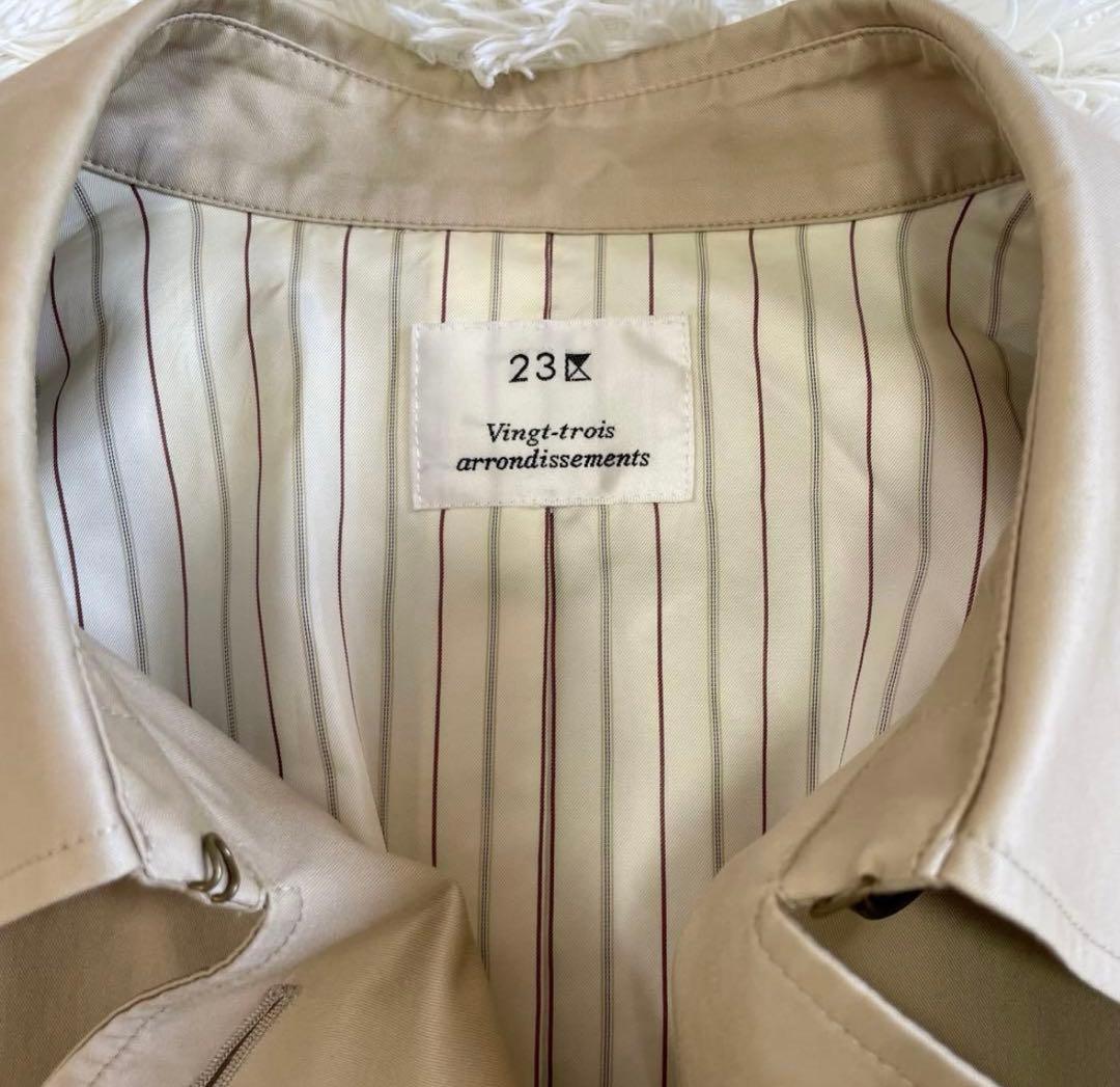 【美品】23区　トレンチコート　ショート丈　ベージュ　大きいサイズ　50