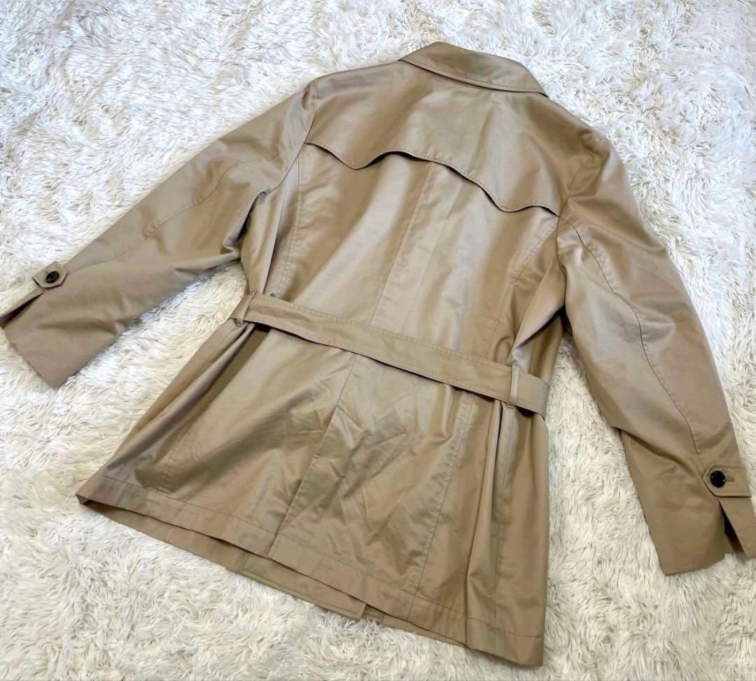 【美品】23区　トレンチコート　ショート丈　ベージュ　大きいサイズ　50