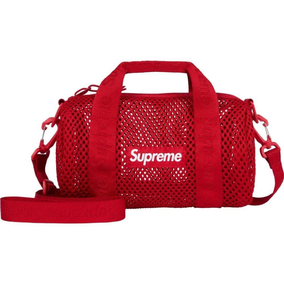 バッグ Supreme Mesh Mini Duffle Bag \"Red\" 25SS