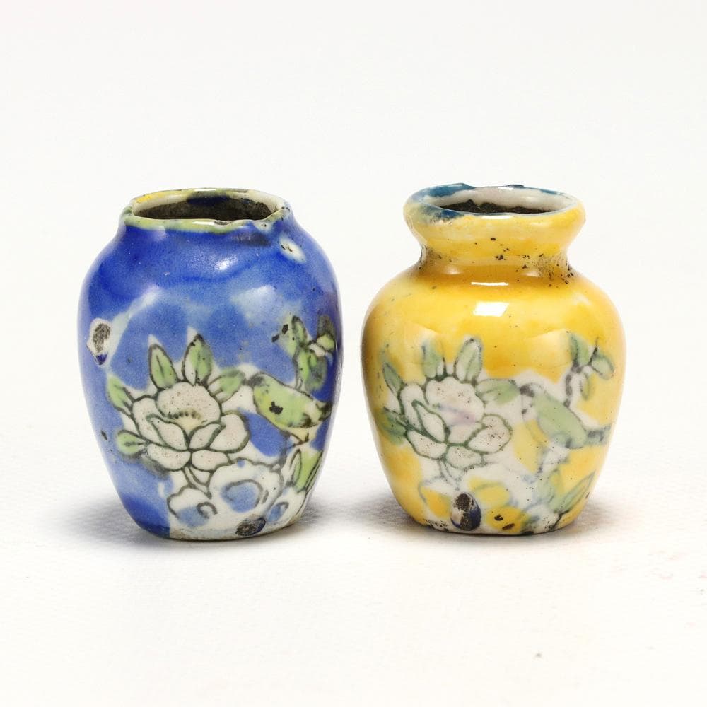 532B 期間限定値下げ中 ミニチュア 豆壺 花瓶 5点 桐共箱付 磁器 高3㎝