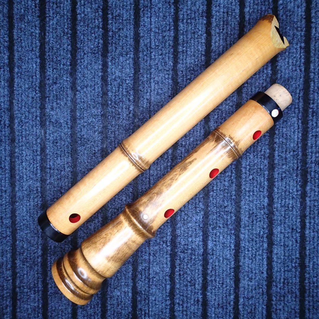 尺八 ワダ楽器 蝴蝶 (楓)七孔 一尺八寸管