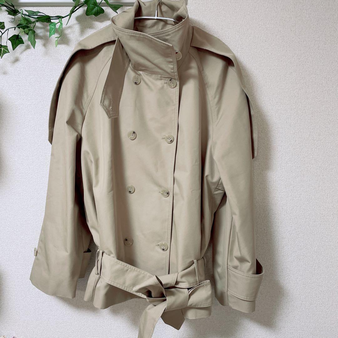 【新品】ZARA（ザラ）ショート丈ハイネックトレンチコート　Sサイズ
