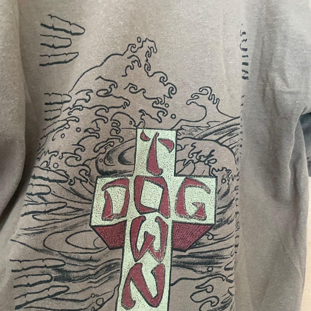 90s DOG TOWN プリント Tシャツ ブラウン オールドスケート
