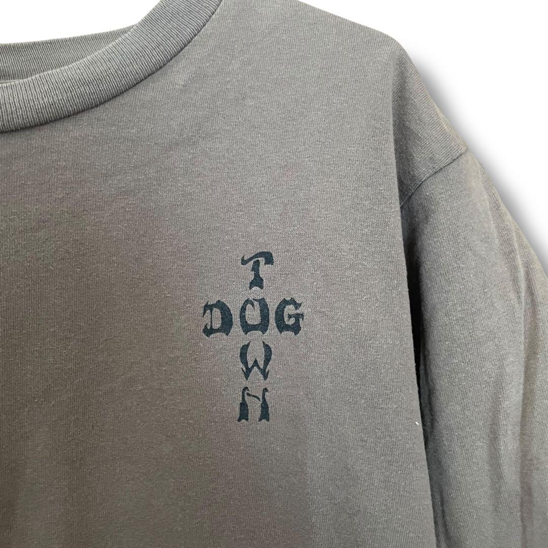 90s DOG TOWN プリント Tシャツ ブラウン オールドスケート