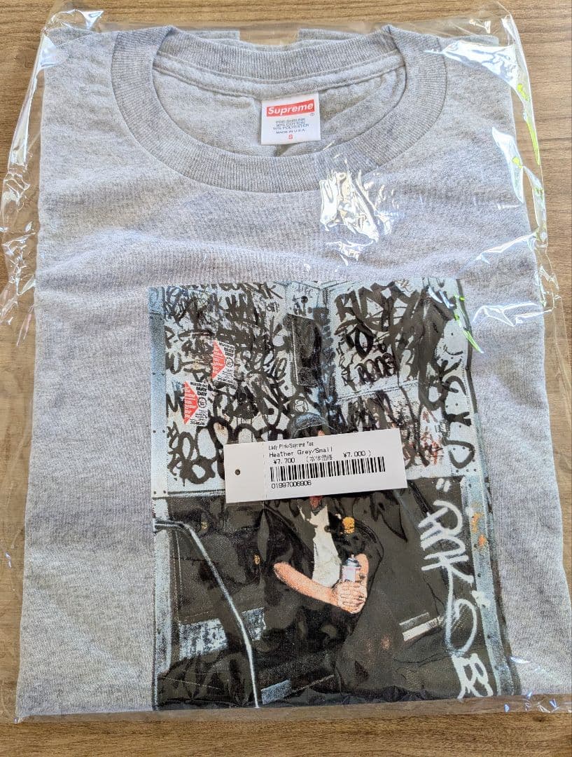 新品未開封 21FW Supreme Lady Pink Tee Grey S