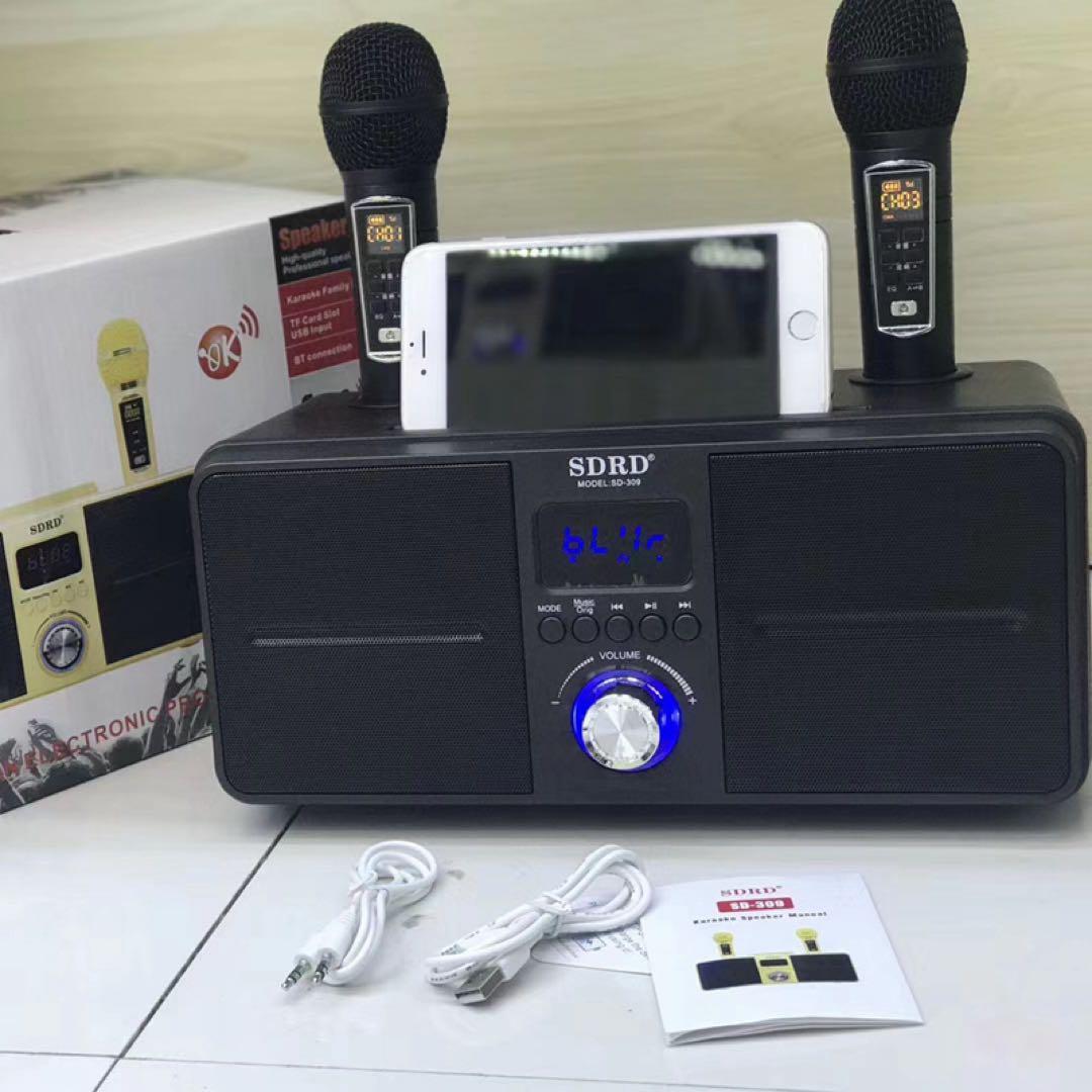 ★【美品】SDRD製 家庭用スピーカー付きカラオケ機器SD-309 サービス品付