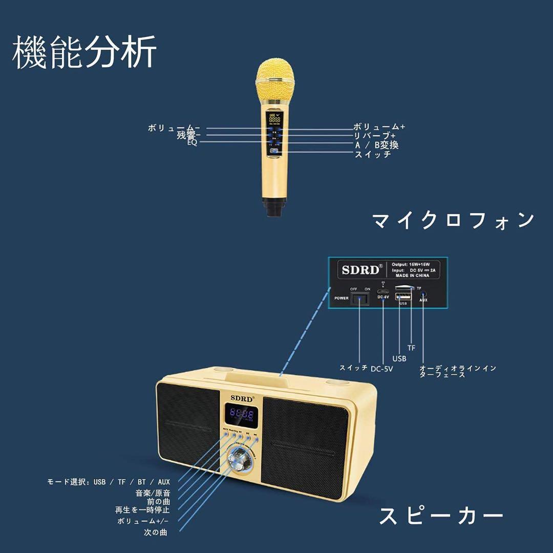 ★【美品】SDRD製 家庭用スピーカー付きカラオケ機器SD-309 サービス品付
