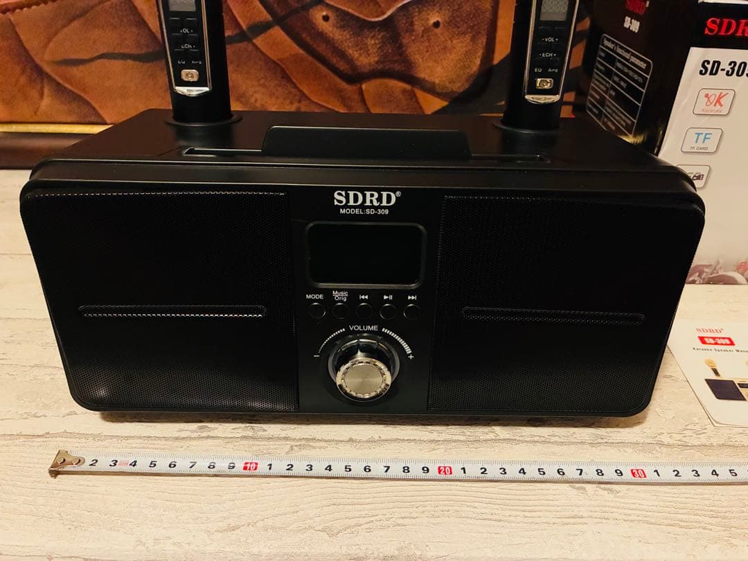 ★【美品】SDRD製 家庭用スピーカー付きカラオケ機器SD-309 サービス品付