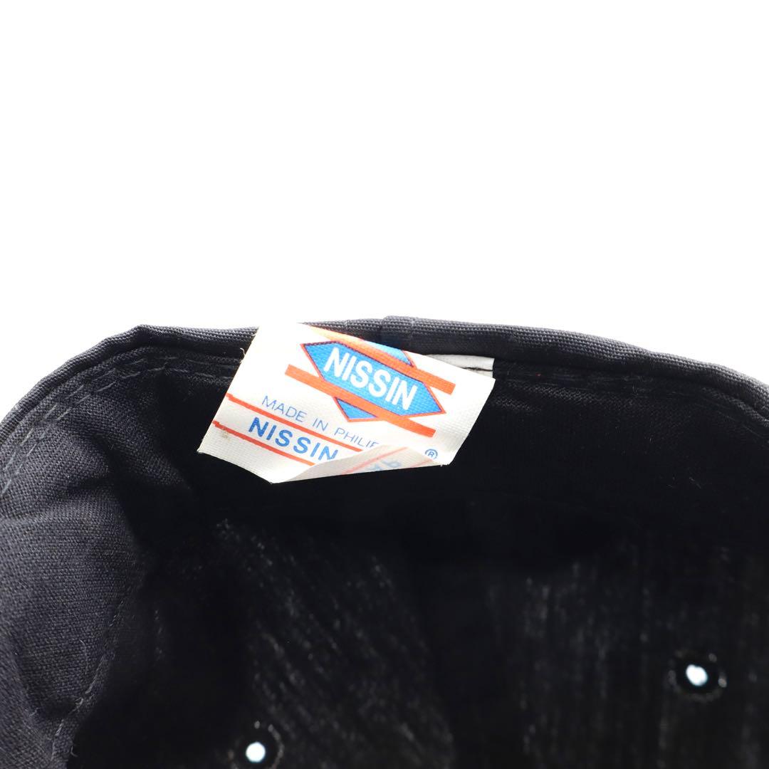 90s ビンテージ トラッカー キャップ 企業 プリント ロゴ ロープ付 黒