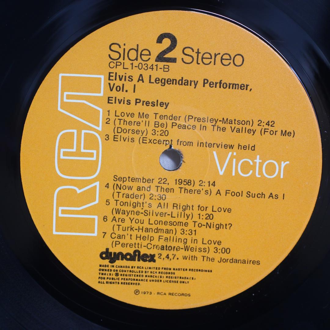 Elvis Presley A Legendary Performer カナダ盤