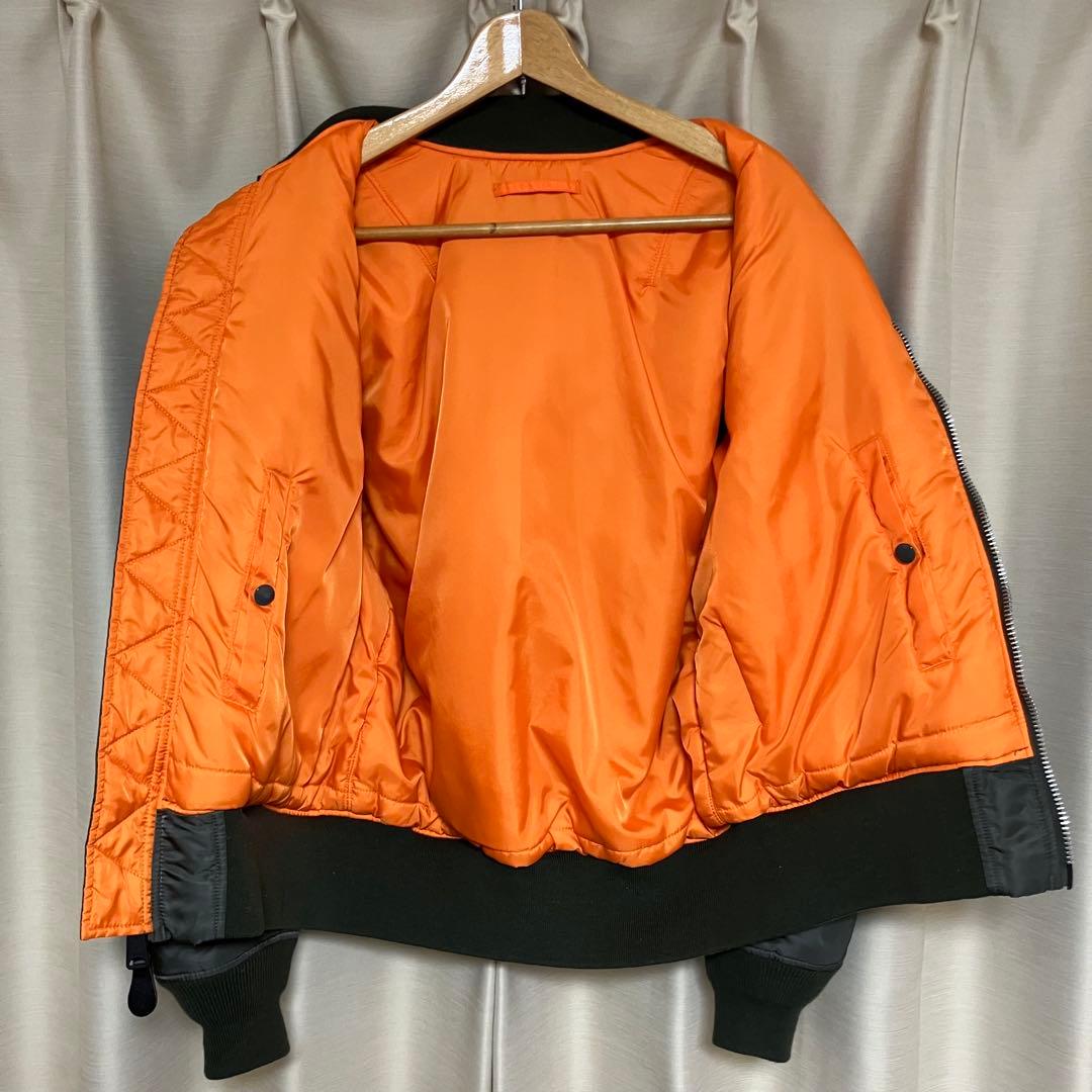 美品 ALPHA アルファ タイト MA-1ジャケット メンズ サイズL
