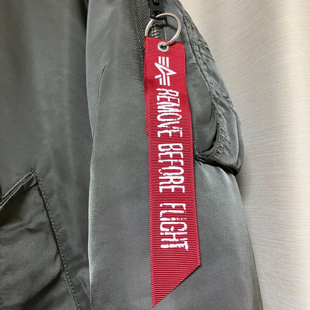 美品 ALPHA アルファ タイト MA-1ジャケット メンズ サイズL