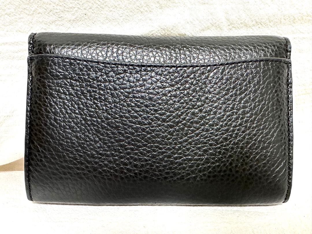 a*！様 コーチ COACH 黒 ブラック 財布 ウォレット レザー クレオ K