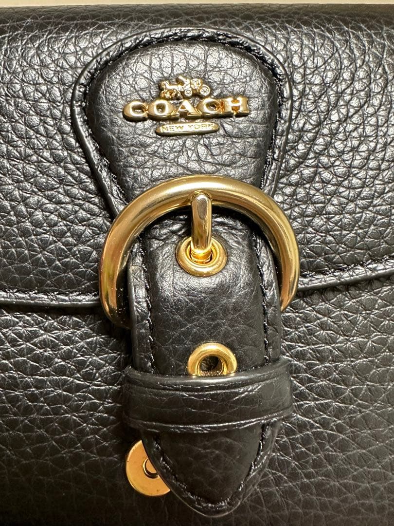 a*！様 コーチ COACH 黒 ブラック 財布 ウォレット レザー クレオ K