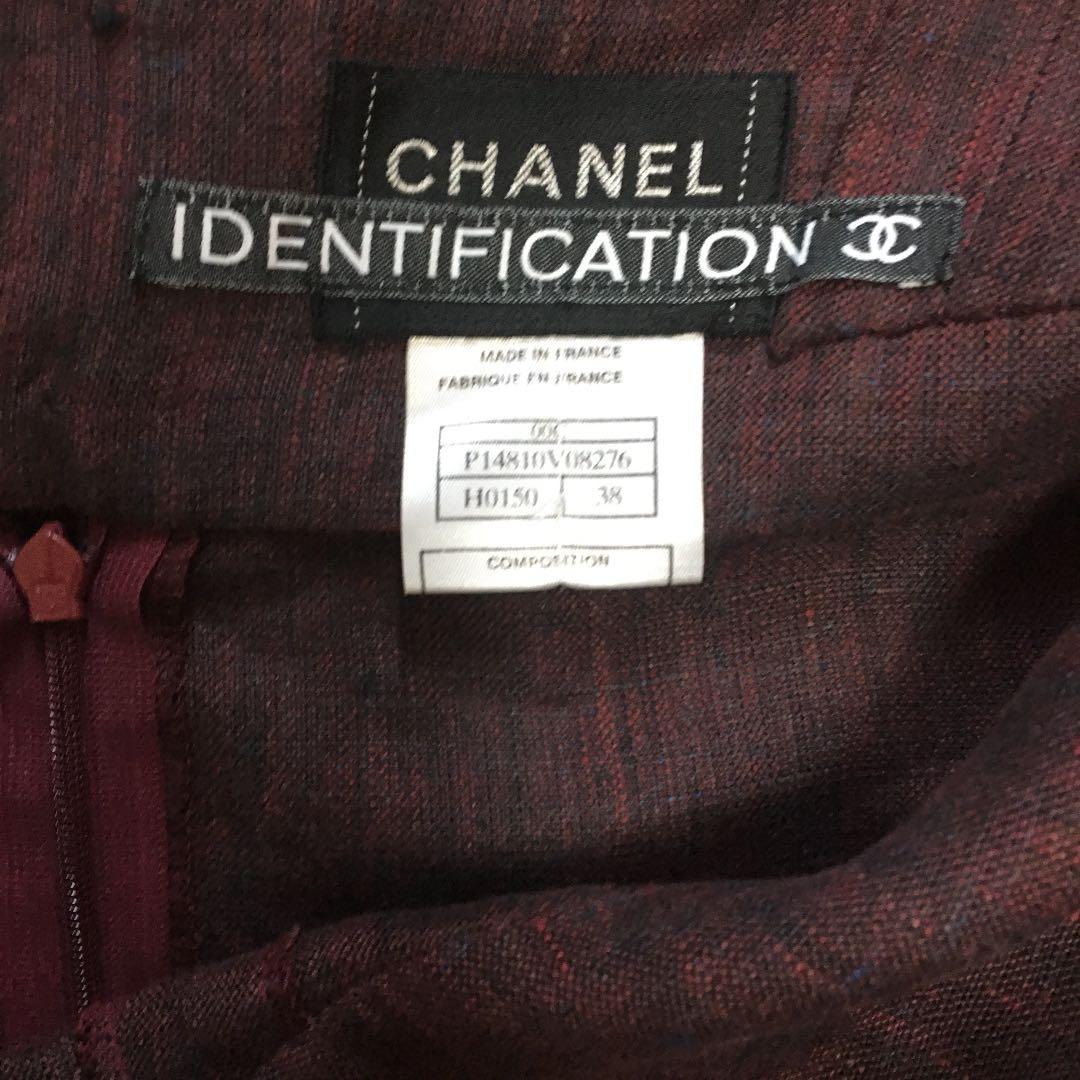 【Chanel】シャネルのワンピース　【ワインレッド】