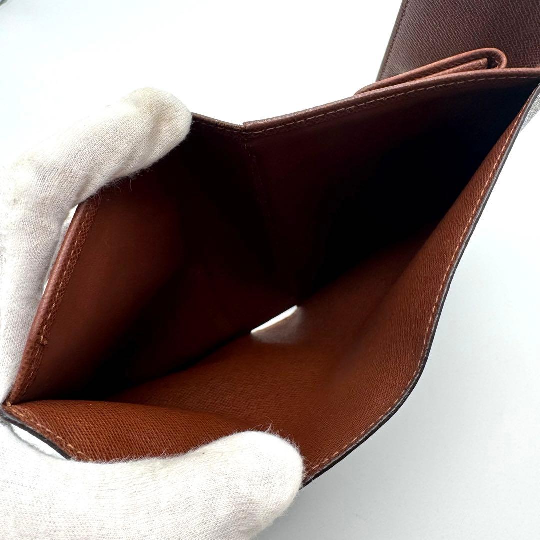 【美品】ルイヴィトン　モノグラム　エテュイパピエ　三つ折り財布　財布　ブラウン
