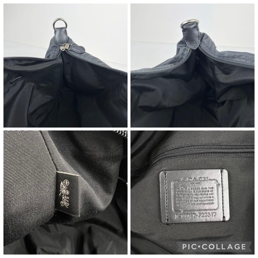 【馬車ロゴ✨】COACH ボストンバッグ 2way ナイロン 旅行 大容量 黒
