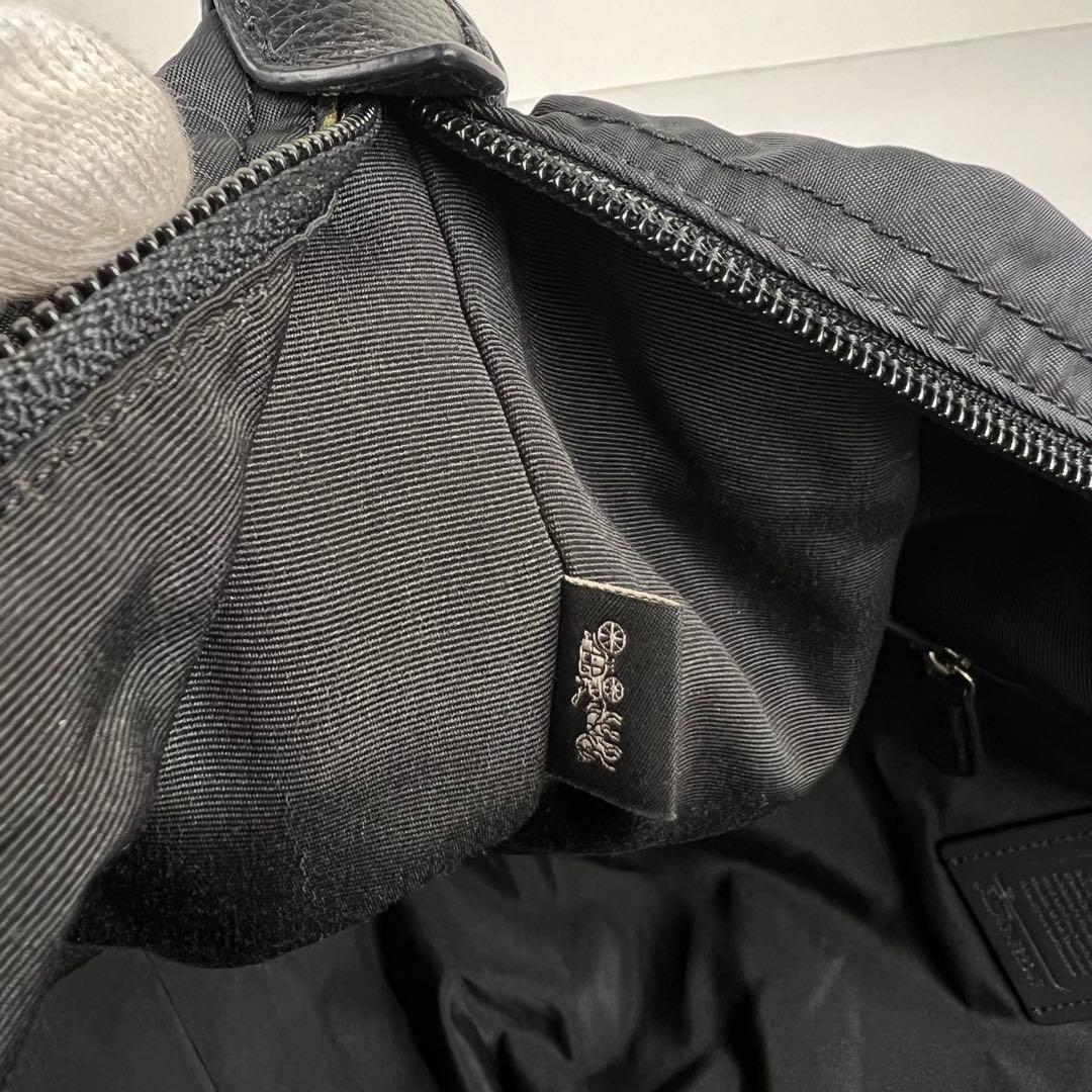 【馬車ロゴ✨】COACH ボストンバッグ 2way ナイロン 旅行 大容量 黒