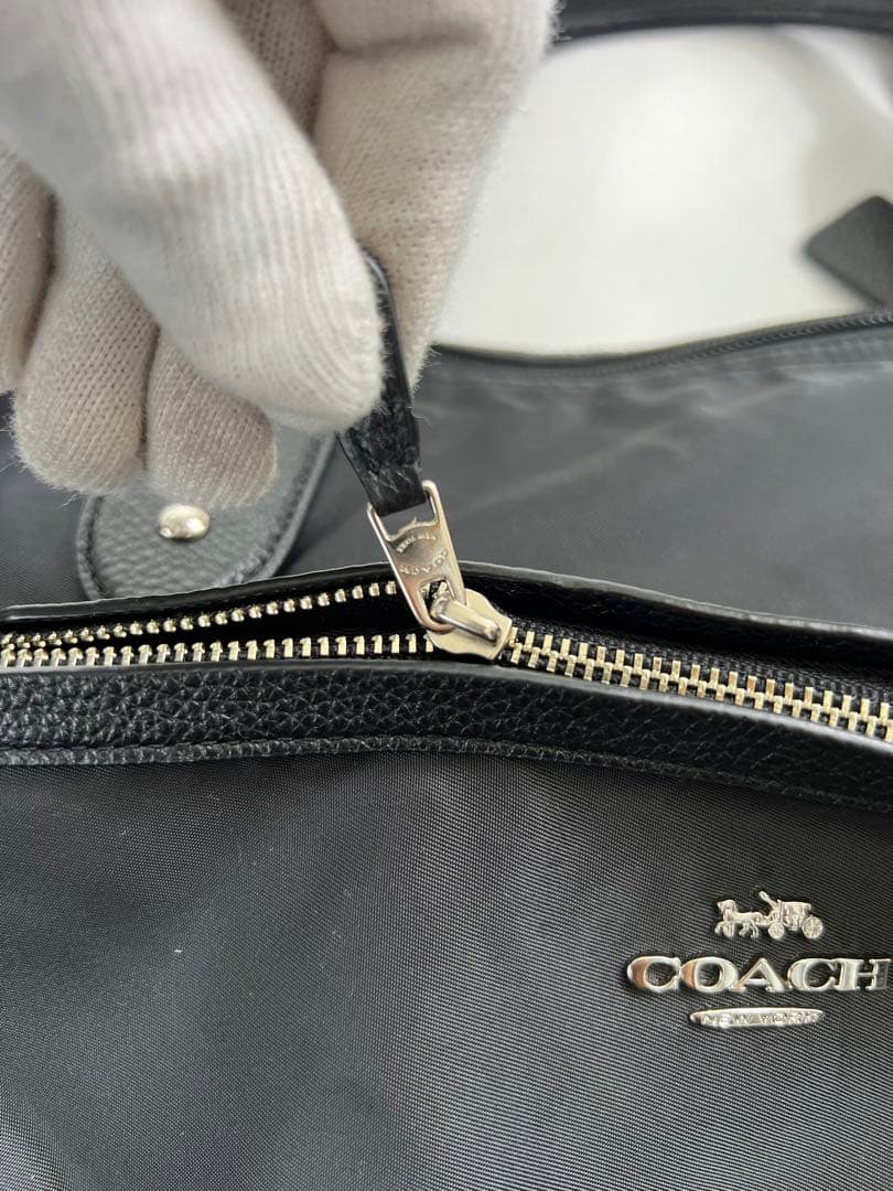 【馬車ロゴ✨】COACH ボストンバッグ 2way ナイロン 旅行 大容量 黒