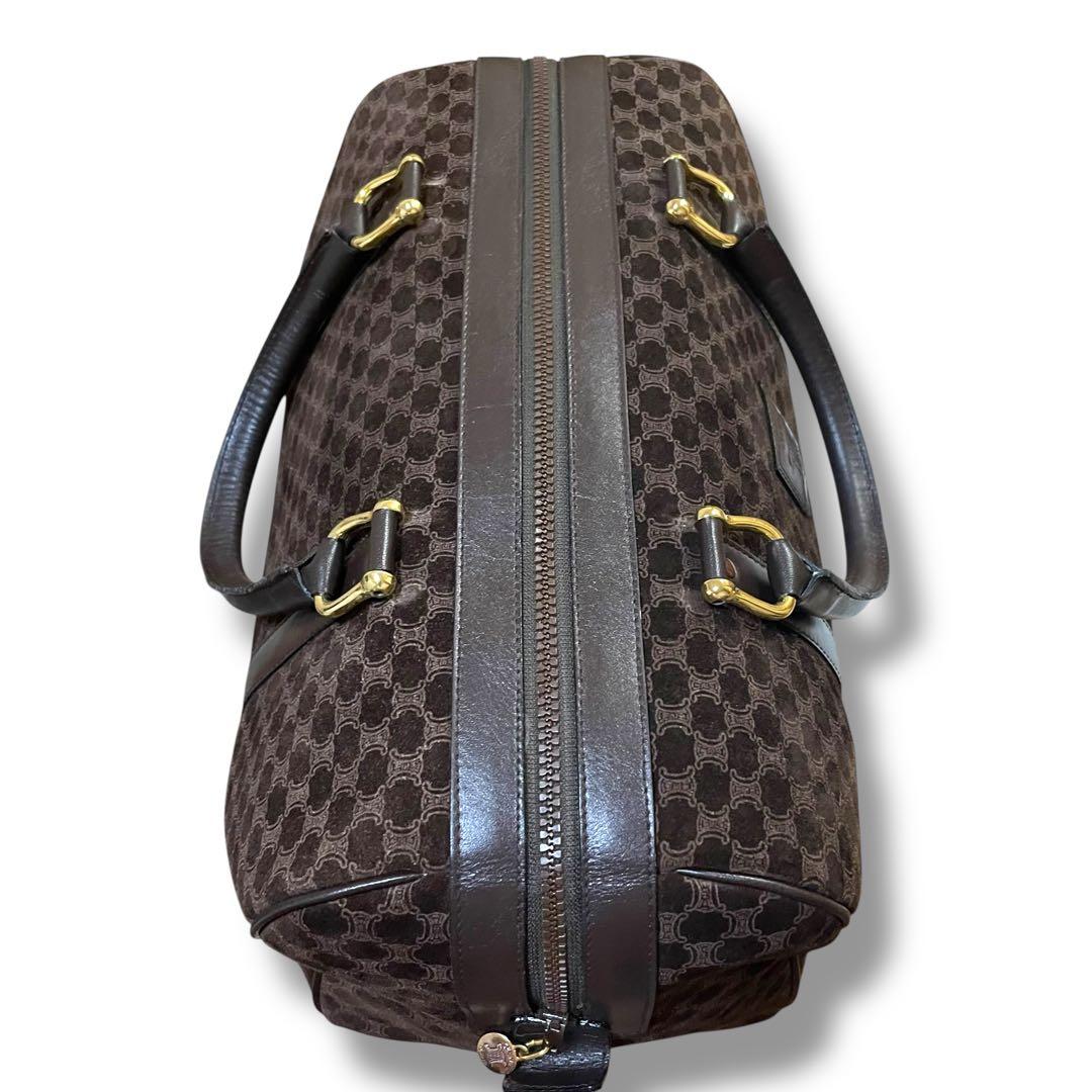 【レア】CELINE セリーヌ　スエード　ブラウン　ボストンバッグ　トリオンフ