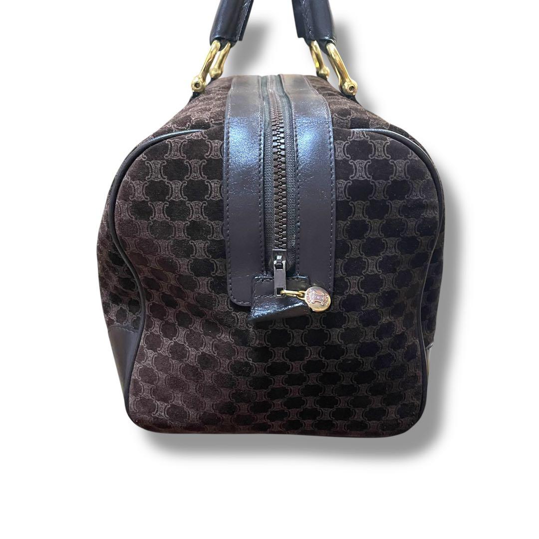【レア】CELINE セリーヌ　スエード　ブラウン　ボストンバッグ　トリオンフ