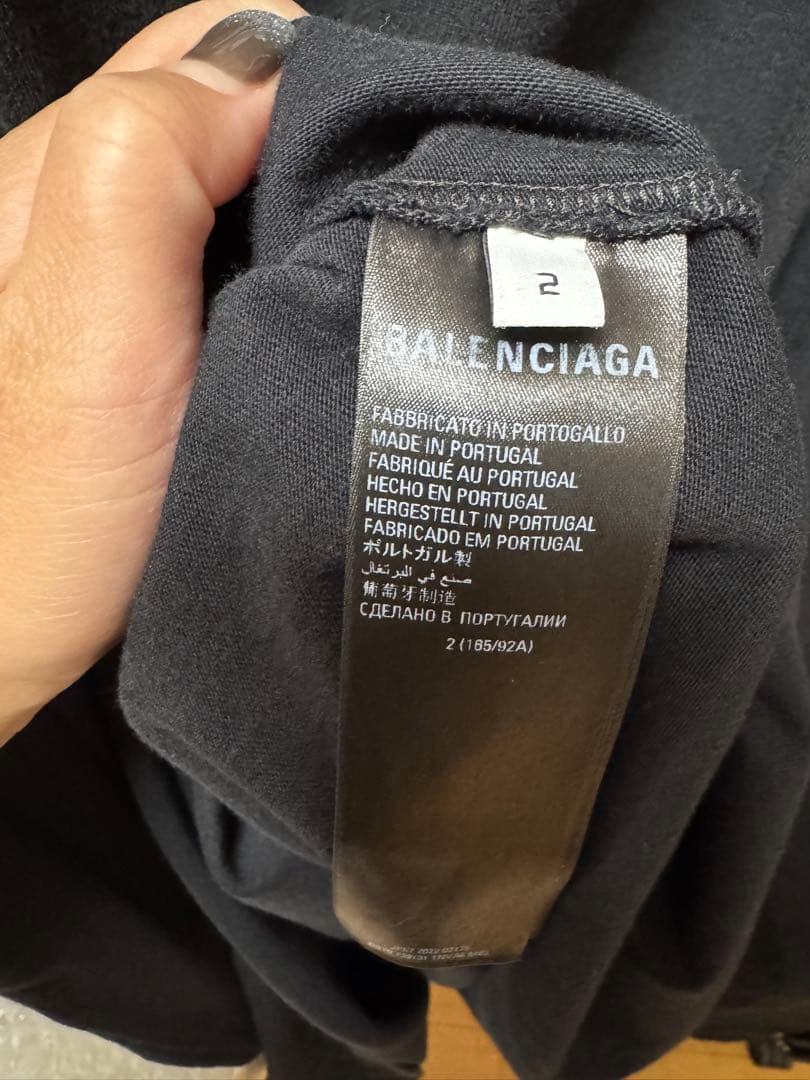 バレンシアガ × アディダス　オーバーサイズtシャツ　黒