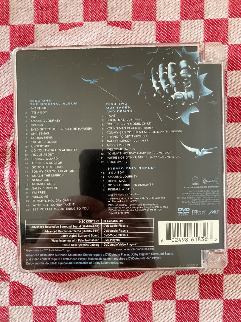 DVD Audio フー トミー The Who  2枚組高音質盤