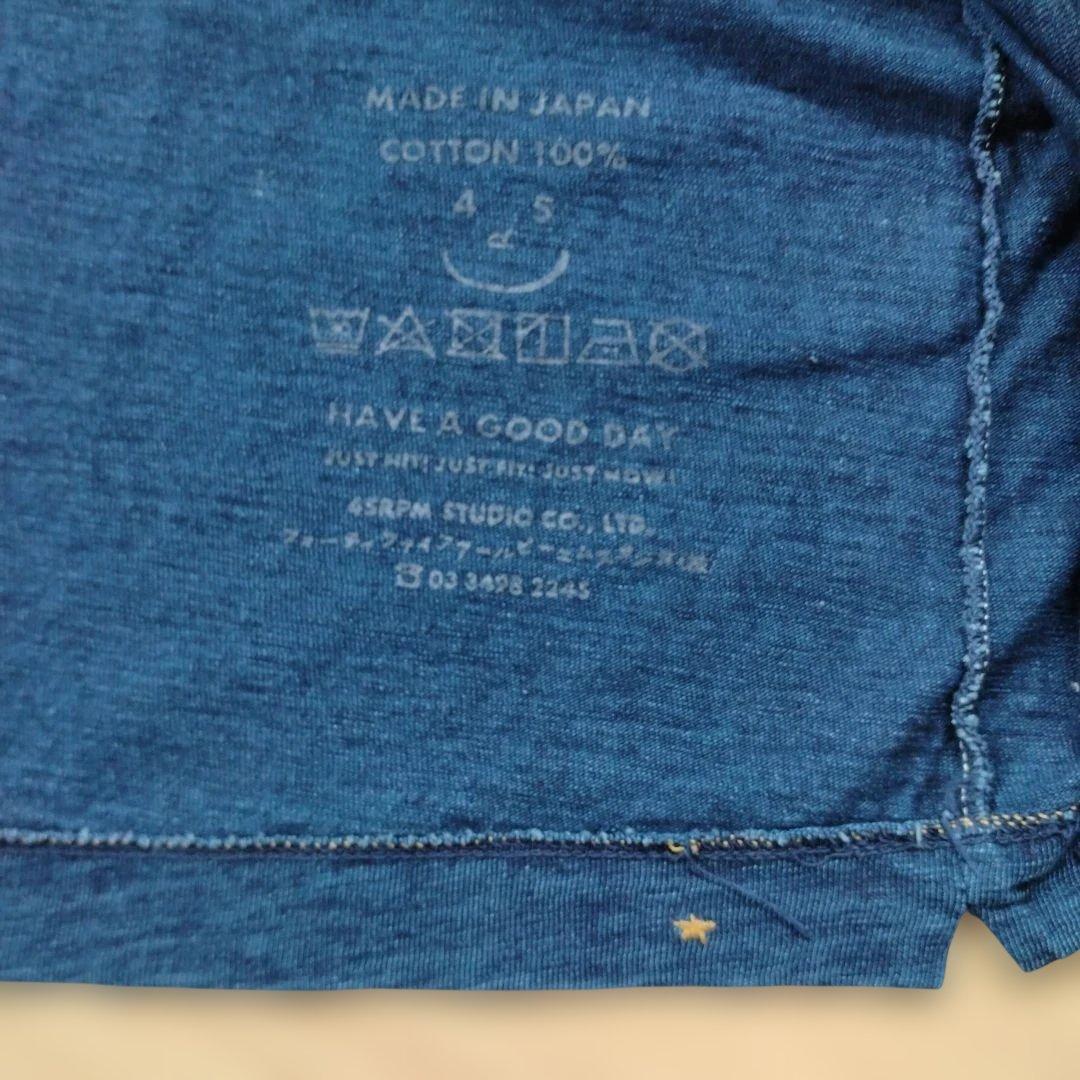 45R マップdeカレッジの908オーシャンＴシャツ インディゴ／サイズ １