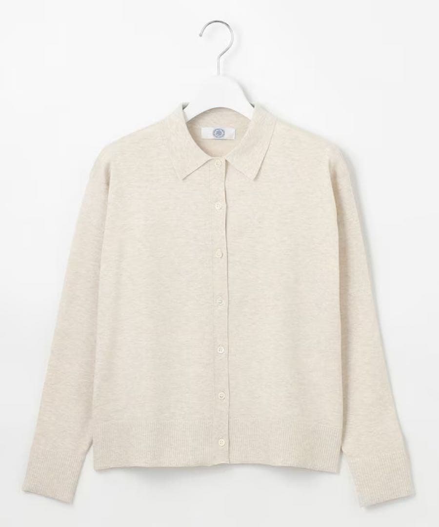 J.PRESS LADIES 【洗える】ニットポロ カーディガン M
