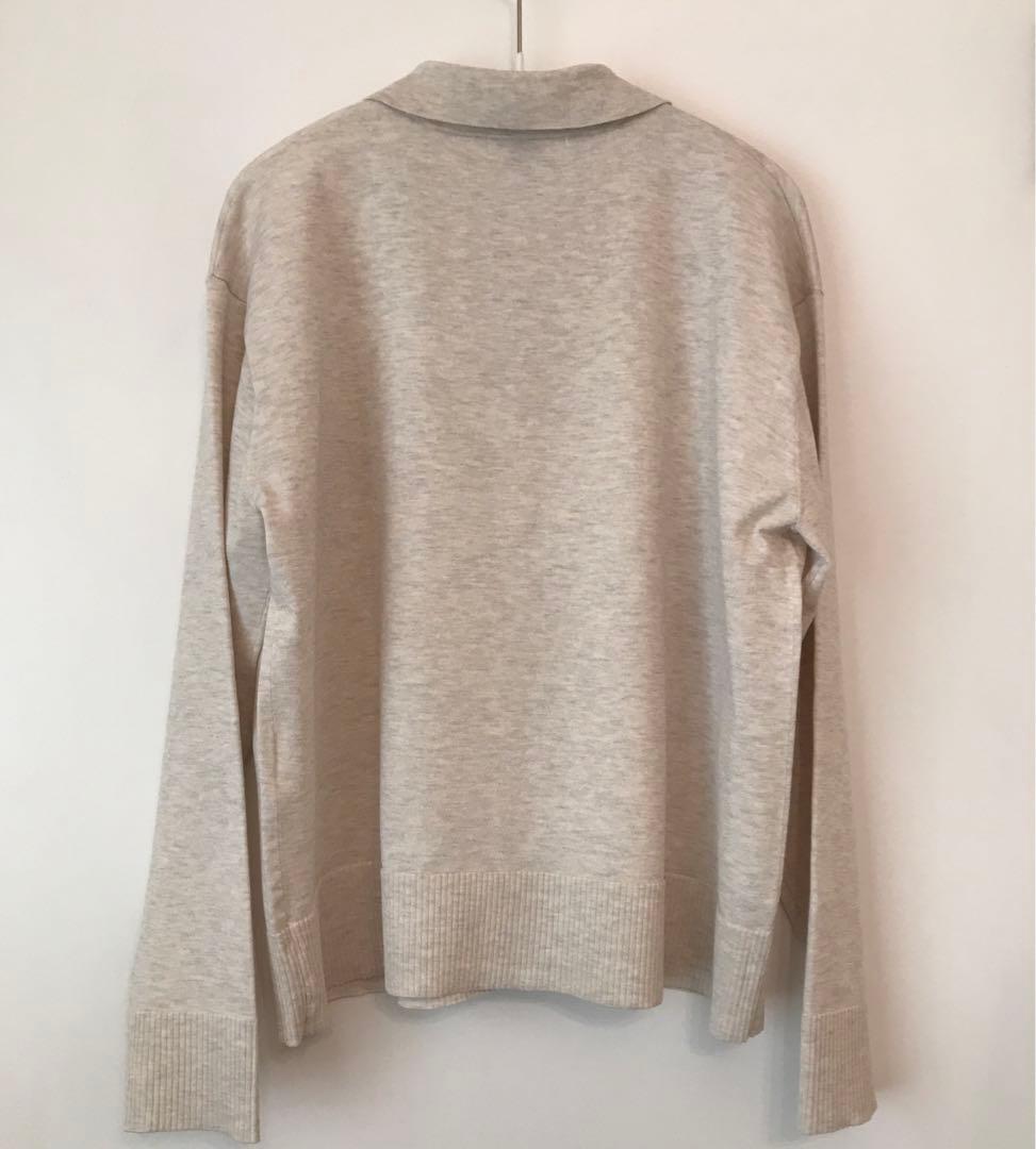 J.PRESS LADIES 【洗える】ニットポロ カーディガン M