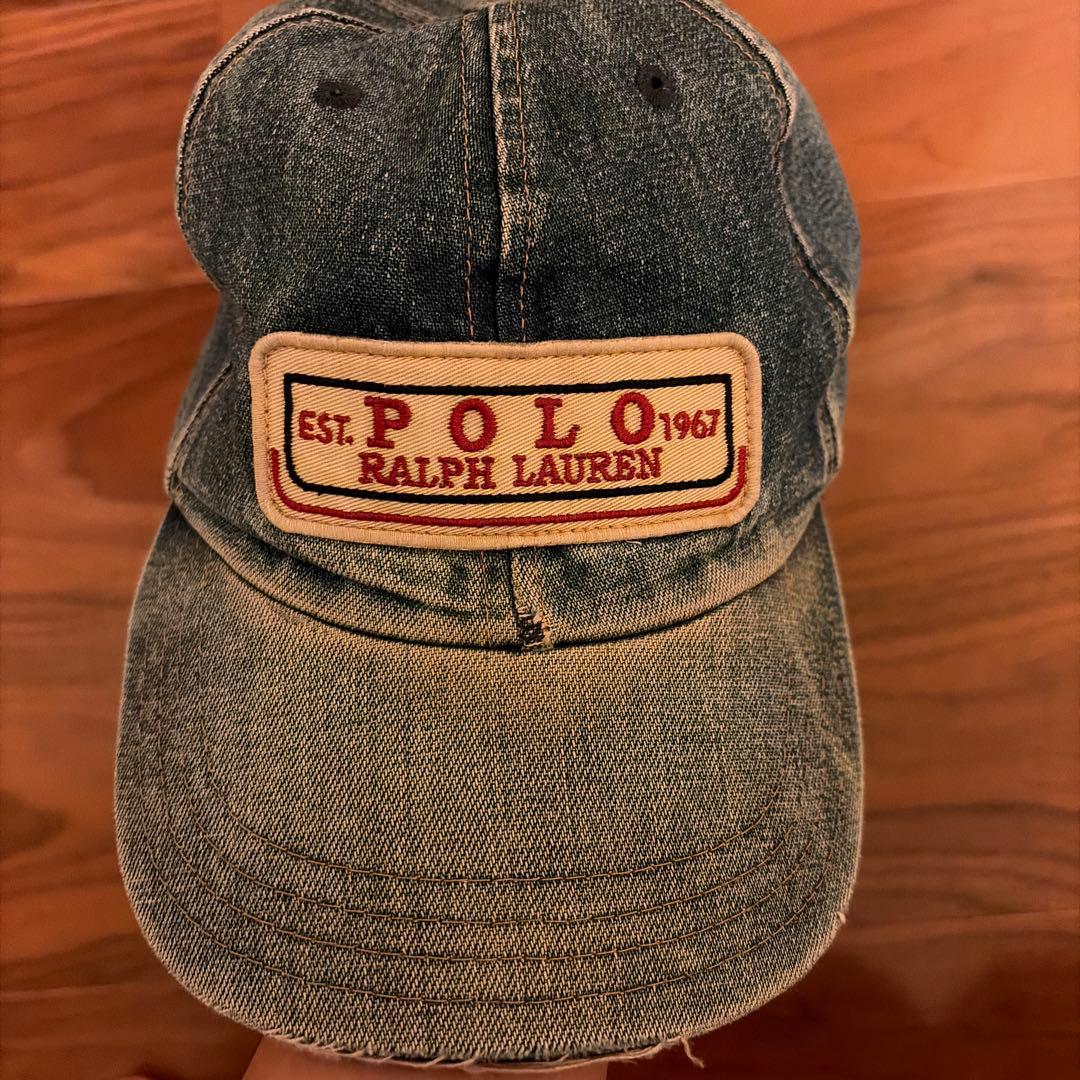 RRLお好きな方へ　90S Polo Ralph Lauren デニムキャップ