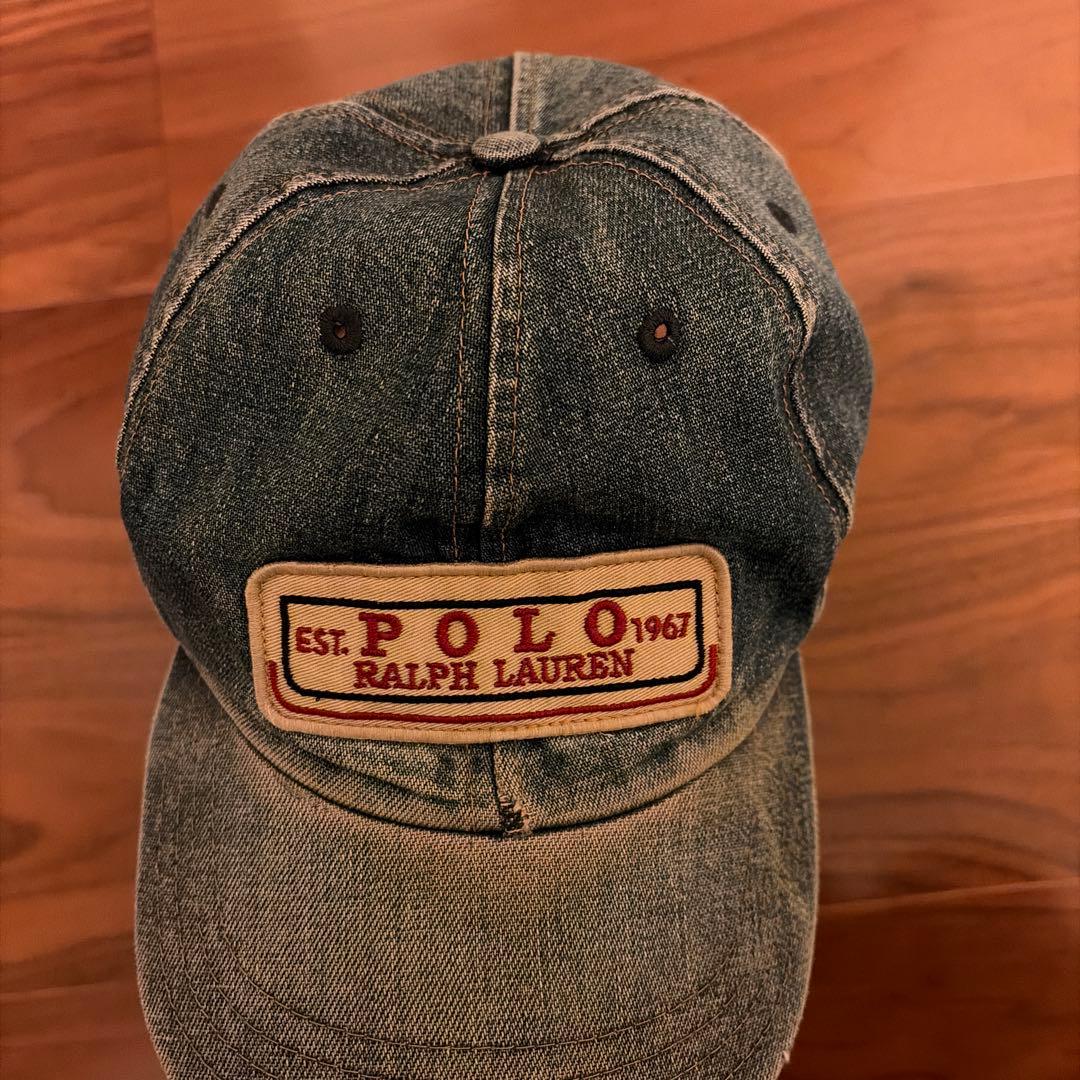 RRLお好きな方へ　90S Polo Ralph Lauren デニムキャップ