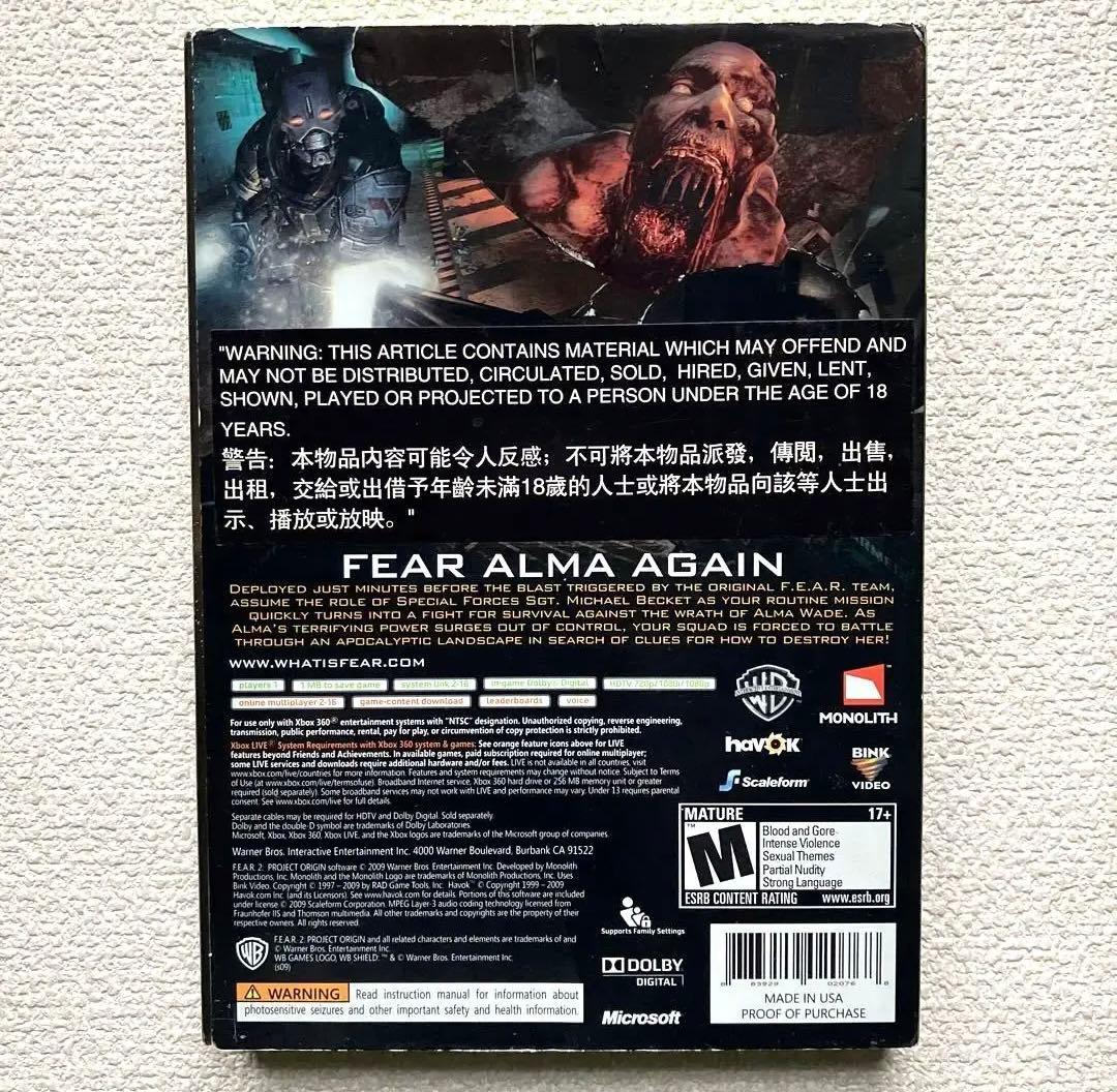 F•E•A•R•2 xbox360 【北米版】