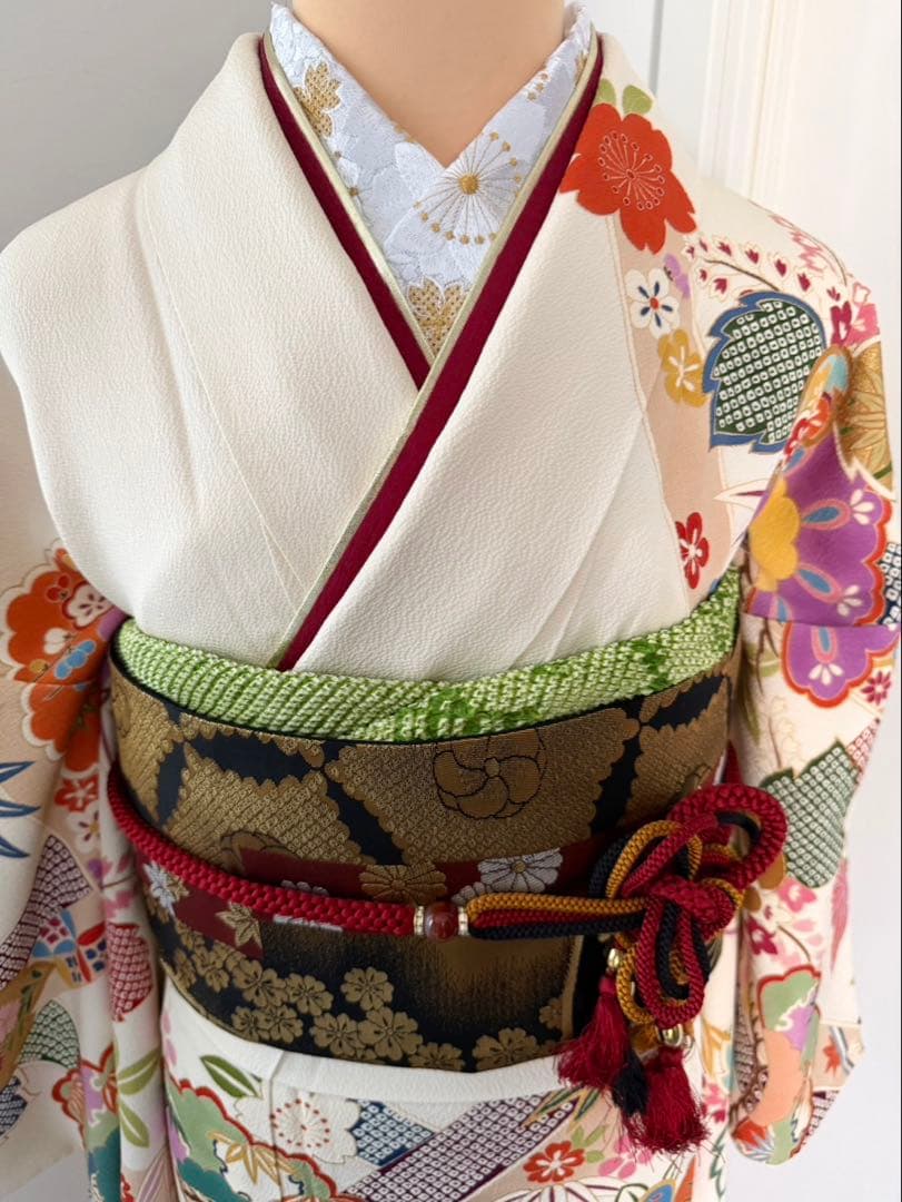 【極美品】振袖6点セット 華やか 古典柄 式典 フルセット可 No46/6 ②
