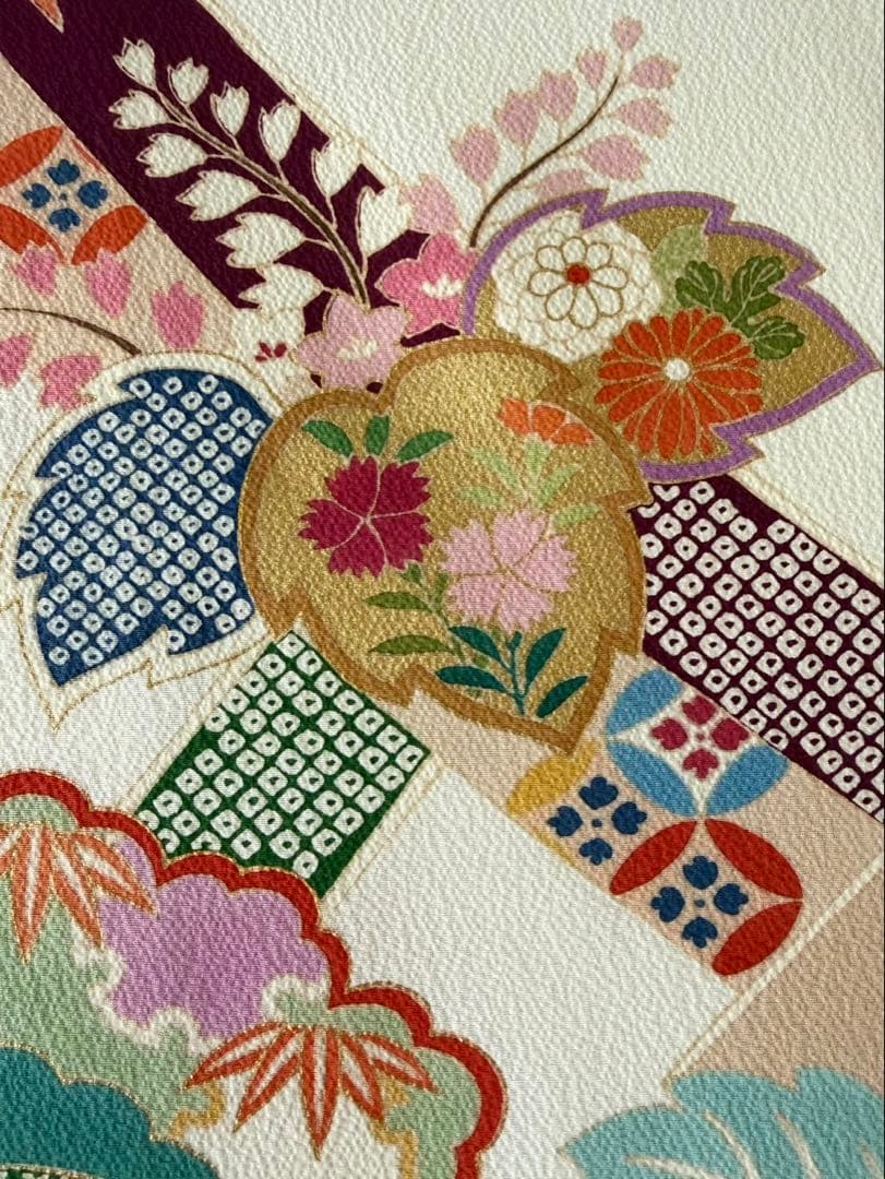 【極美品】振袖6点セット 華やか 古典柄 式典 フルセット可 No46/6 ②