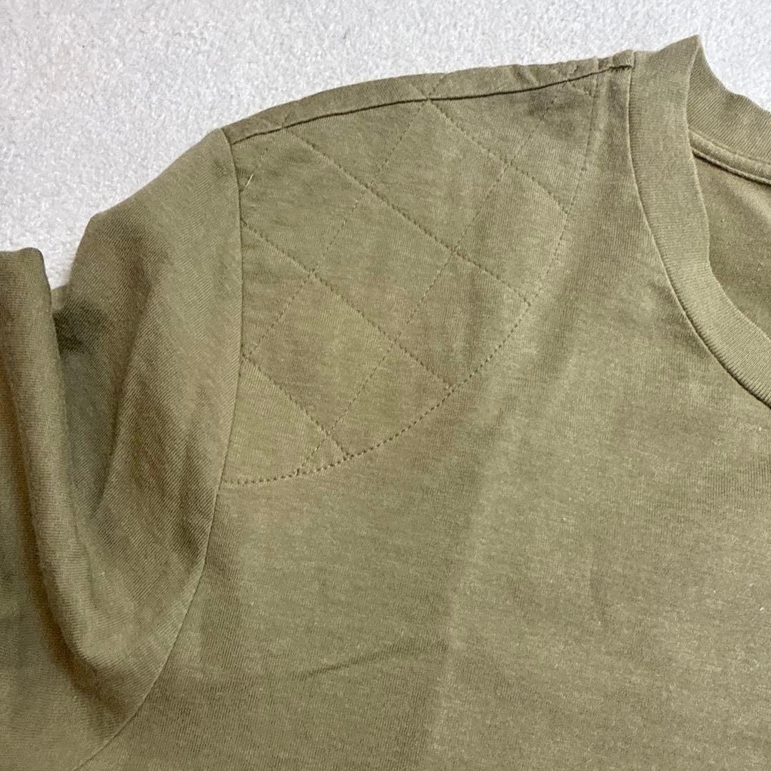 ルイヴィトン　LVロゴ刺繍Tシャツ　オリーブ系　Sサイズ　イタリア製