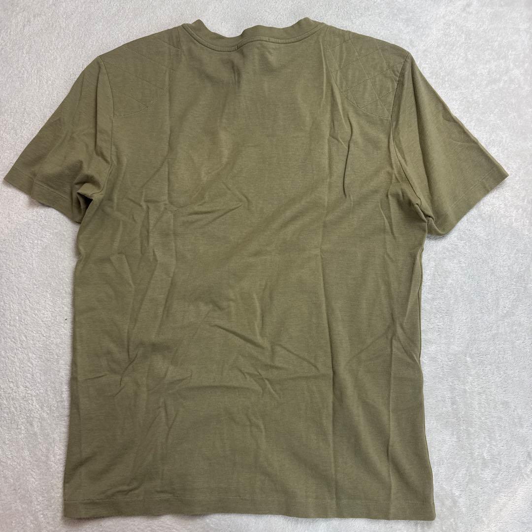 ルイヴィトン　LVロゴ刺繍Tシャツ　オリーブ系　Sサイズ　イタリア製